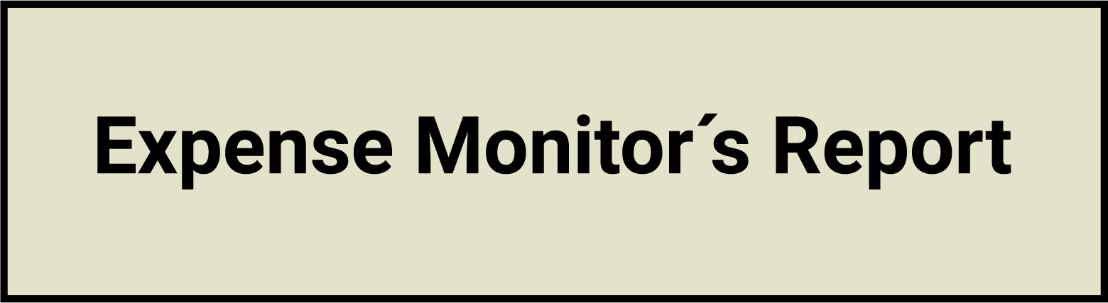 Expense Monitor's Report